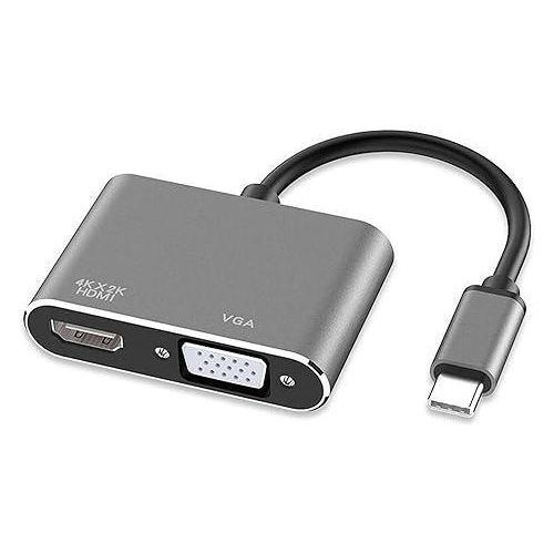 USB Type-C to HDMI-  VGA Card Reader Ports Hub Adapter