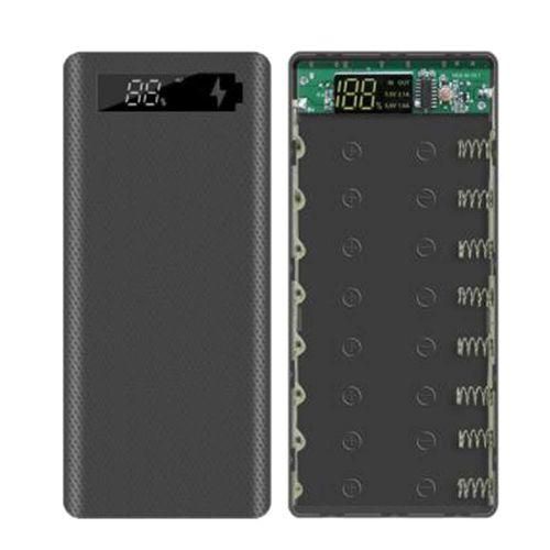 18650 Battery Power Bank Case LCD Display Support 20000MAh L