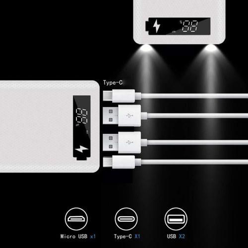 18650 Battery Power Bank Case LCD Display Support 20000MAh L