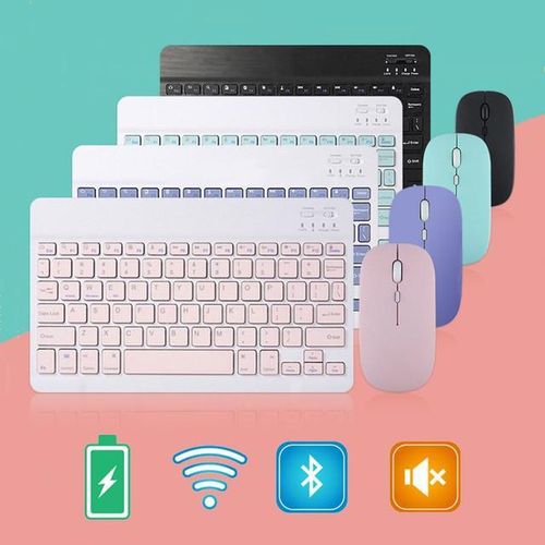Portable Rechargeable Bluetooth Keyboard & Mouse Combo Set