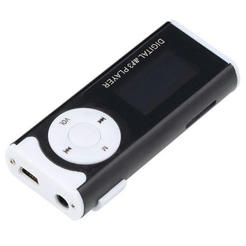 1.3 Inch LCD Screen Clip USB Mini Mp3 Music Player Support 16GB Micro SDCardBlack