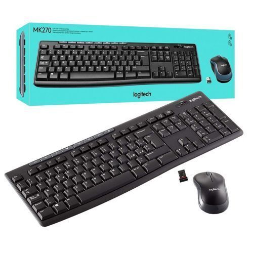 Logitec MK270 Wireless Keyboard and Mouse Combo - Black
