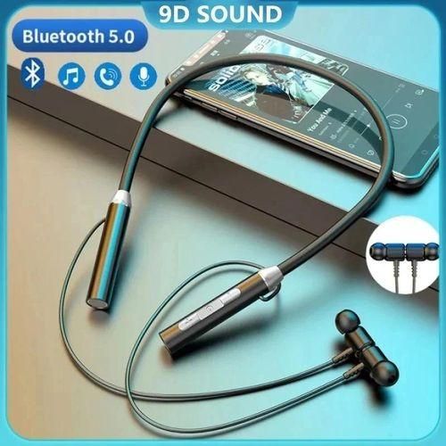 Wireless headphones Bluetooth 5.0 neckband earphones silicone HiFi 9D stereo sports headset halter waterproof magnetic earphones
