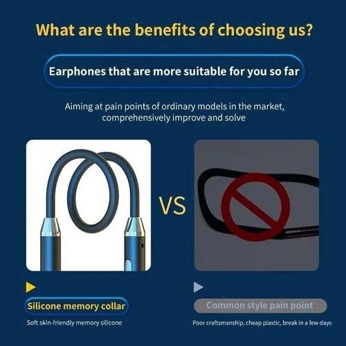 Wireless headphones Bluetooth 5.0 neckband earphones silicone HiFi 9D stereo sports headset halter waterproof magnetic earphones