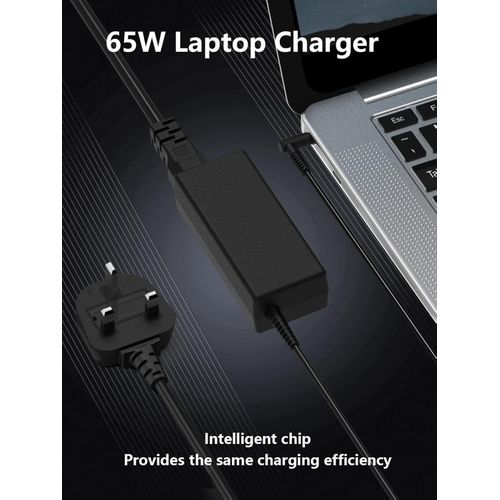 Hp 65W  Laptop Charger Compatible with EliteBook,  Pavilion,  Chromebook,  ProBook,  Envy,  Spectre, Stream, 250 G6, 255 G7, 741727-001 710412-001 and more(4.5 X 3mm)