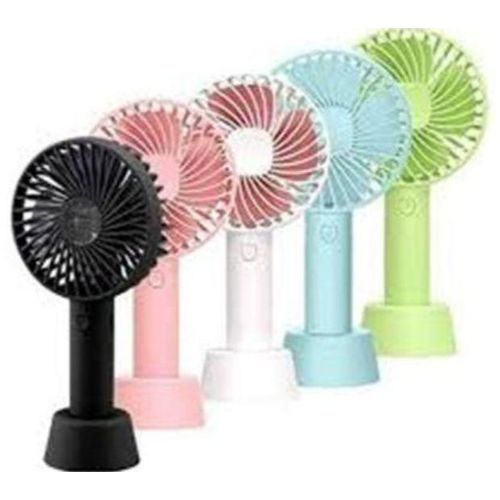 New Holdable Mini Rechargeable Fan- Black  Cream Pink Green Blue white