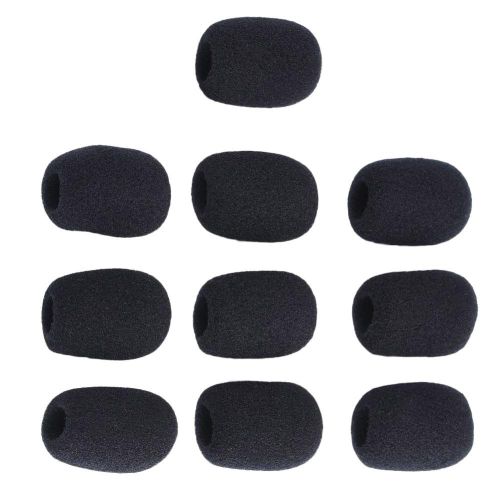 10pcs 30 x 8mm Mini Microphone Headset Windshield Foam Mic Cover Accessories NO5299