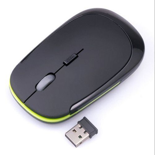 Ultra-Thin Mini Wireless Mouse 2.4GHZ USB 2.0  - Black