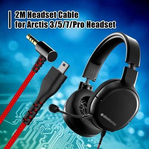 For SteelSeries Arctis 3 5 7 Pro Game Headset Cable ZS0258 Red