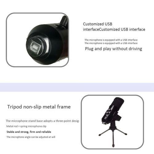 USB Condenser Recording Microphone for Notebook Computer, Suitable for Recording Human Voice, YouTube