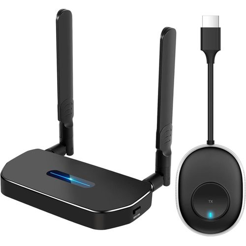 Universal Wireless HDMI Transmitter and Receiver 4K Kit, Full HD 4K Wireless Presentation Equipment HDMI Adapter, Plug and Play Streaming Media. Laptop, Dongle, PC,PS4, Smart Phone to HDTV/Projector 165FT/50M