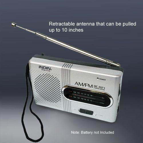 INDIN BCR21 AMFM Dual Band Radio Receiver Portable Player