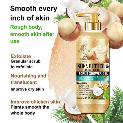 Roushun Shea Butter&Coconut Oil Exfoliating Showergel