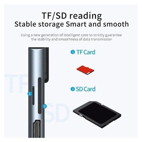 Usb 8 In 1 USB-Type C 3 1 To 4k Hdtv Hub Adapter With Sd Tf Rj45 Reader Pd Fast Charge