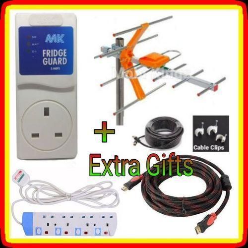 Fridge Guard+ Digital TV Aerial Antenna + Free 4 Way Power Extension, Hdmi Cable