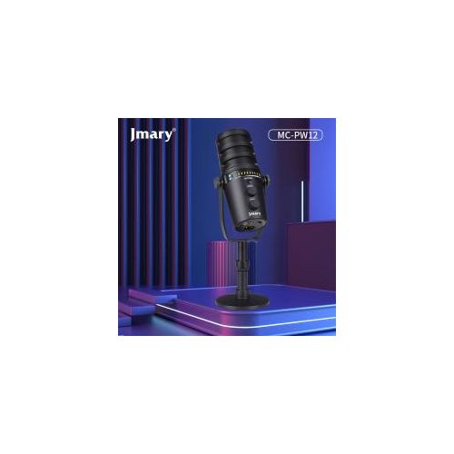 Jmary USB Condenser Microphone for Recording, podcasting, Streaming and Gaming. Professional USB/USB-c mic for Computer, Laptop, Phone and Mac, Plug and Play, Cardoid & Bi-Directional Mode- Black
