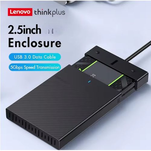 Lenovo THINKPLUS K01-A USB 3.1 2.5 Enclosure Adapter Casing-Black