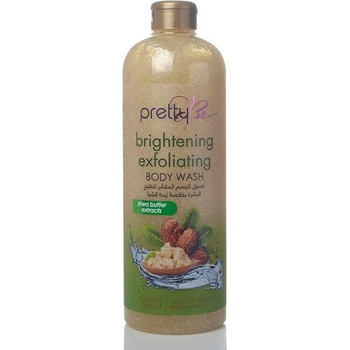 Shower to Shower BRIGHTENING & EXFOLIATING Body Wash With SHEA BUTTER & JOJOBA. Exfoliate, Remove Dull Skin & Cleanse
