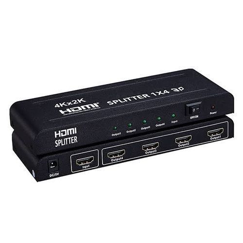 Ultra HD 4K 4 Port HDMI Splitter- Black