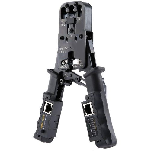 AT 022 Modular Crimping Tool With Cable Tester Dark Gray