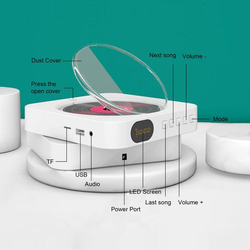 KC-909 Portable CD Player Built-in Speaker Stereo CD