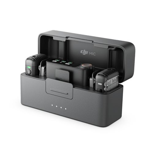 Dji Mic 2, Wireless Lavalier Microphone, Noise Cancelling, 48kHz 32-bit Float Internal Recording Black