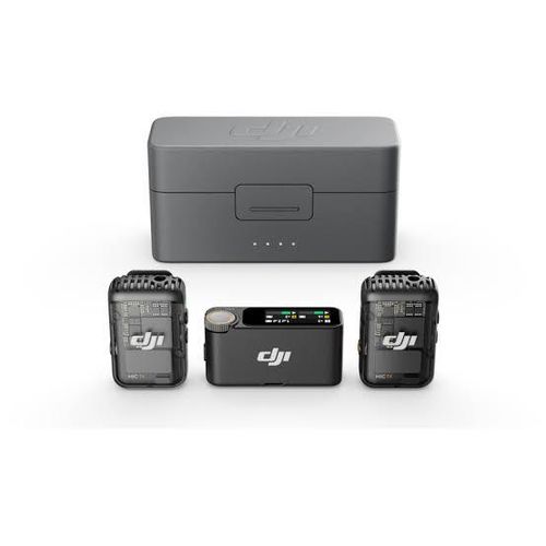 Dji Mic 2, Wireless Lavalier Microphone, Noise Cancelling, 48kHz 32-bit Float Internal Recording Black