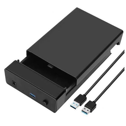 Haysenser USB 3.0 Hard Disk Case 3.5 Inch External Case HDD Case With Power Cable-Black