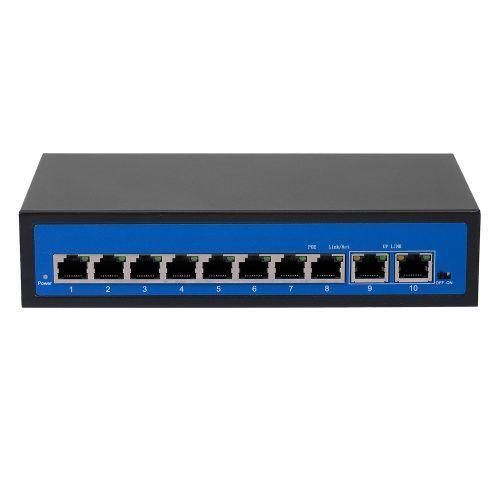 8+2 POE Switch 8 Ethernet Port -Black,silver