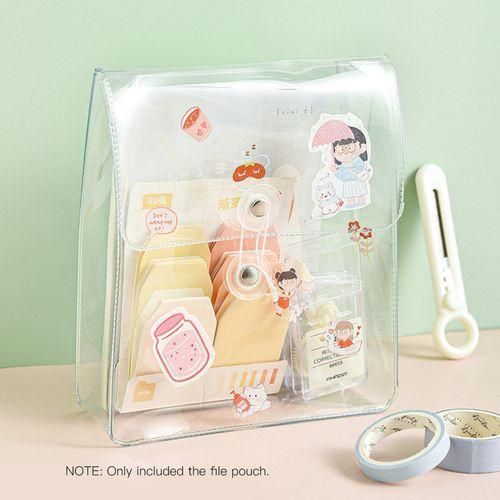 Portable Transparent File Document Bag Pouch Plastic