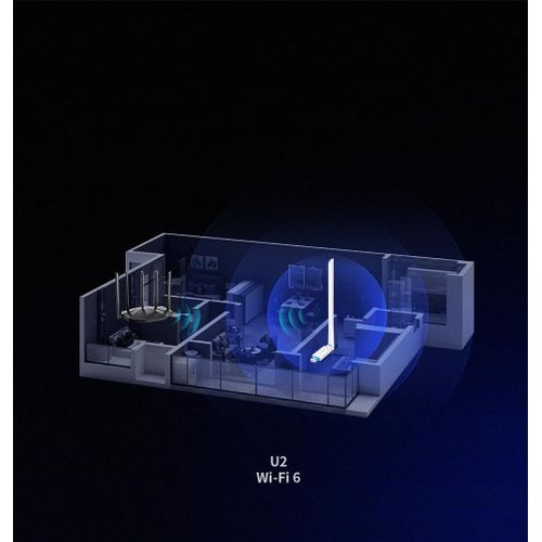 tenda AX300 Wi-Fi 6 USB Wireless Adapter High Gain Antenna Multi-System Compatibility Plug & Play