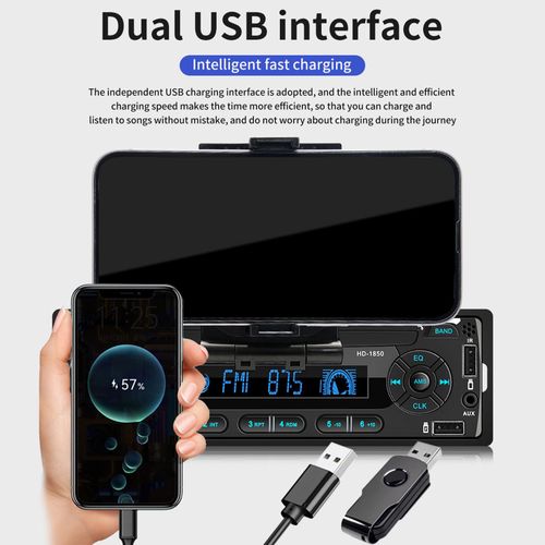 12V Universal Car MP3 Player BT Plug-in U disk Radio