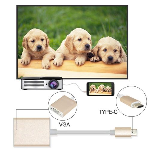 USB C To VGA 3.1 Type C Male To VGA Female 1080P Adapter Cable-Multi