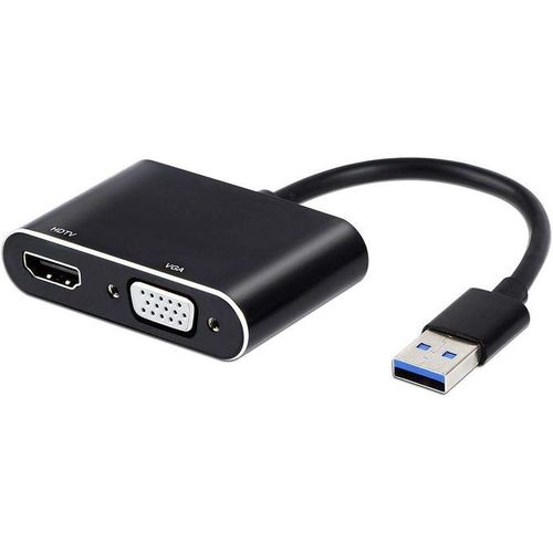 USB 3.0 to HDMI VGA Converter -Black