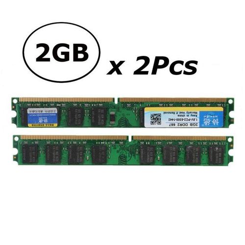 2PCS 2GB PC2-5300 DDR2 667 MHZ 240PIN DESKTOP MEMORY RAM FOR AMD CPU