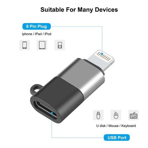 Puluz 8 Pin To USB-C / Type-C PD OTG Adapter