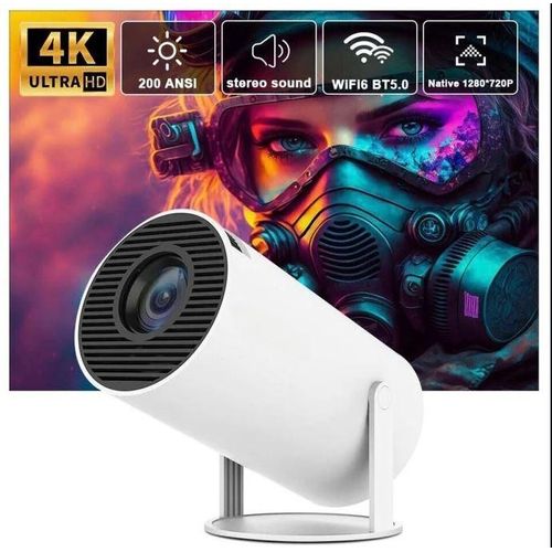 Multimedia Ultra HD High Dynamic Range Smart Portable Projector - White