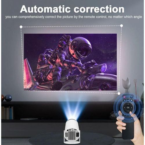 Multimedia Ultra HD High Dynamic Range Smart Portable Projector - White