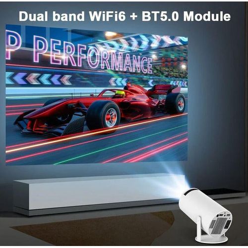 Multimedia Ultra HD High Dynamic Range Smart Portable Projector - White