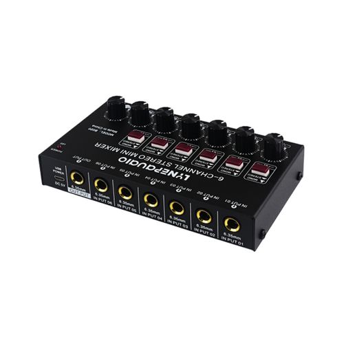 LYNEPAUAIO Mini 6- Stereo Mixer Musical Instrumen