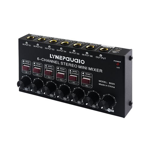 LYNEPAUAIO Mini 6- Stereo Mixer Musical Instrumen