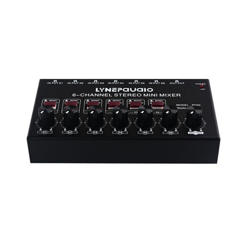 LYNEPAUAIO Mini 6- Stereo Mixer Musical Instrumen