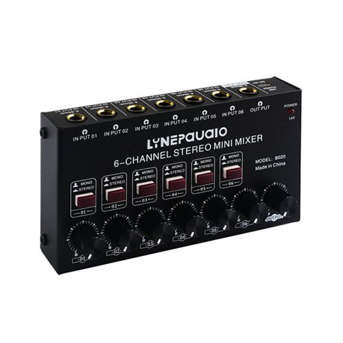 LYNEPAUAIO Mini 6- Stereo Mixer Musical Instrumen