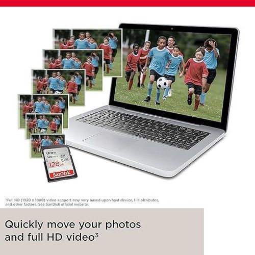 Sandisk  Ultra UHS I 128GB SD Card Speed up to 140MB/s Black