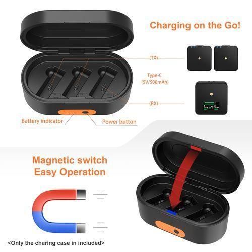 Wireless Microphone  Case 3slot  Box Builtin Large
