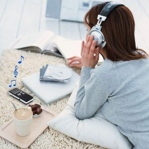 Multifunctional Rechargeable 8GB Voice Recorder-Silver