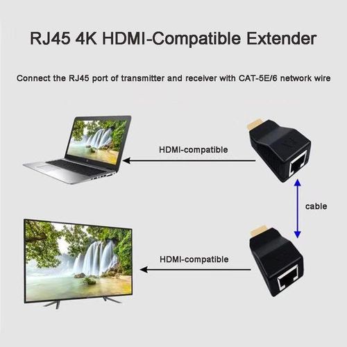 1 Pair RJ45 4K HDMI-compatible Extender Extension Up to 30m Over CAT5e Cat6 Network Ethernet LAN for HDTV HDPC DVD PS3 STB
