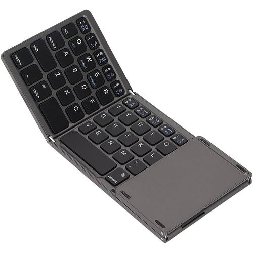 Foldable Bluetooth Keyboard, Pocket Size, with Touchpad-Grey