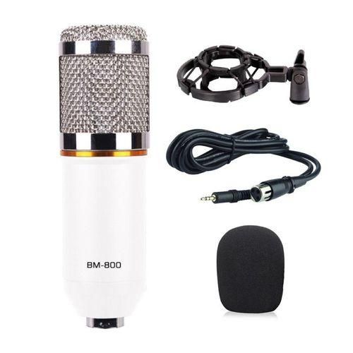 BM800 Condenser Studio Broadcasting Singing MicrophoneWhite