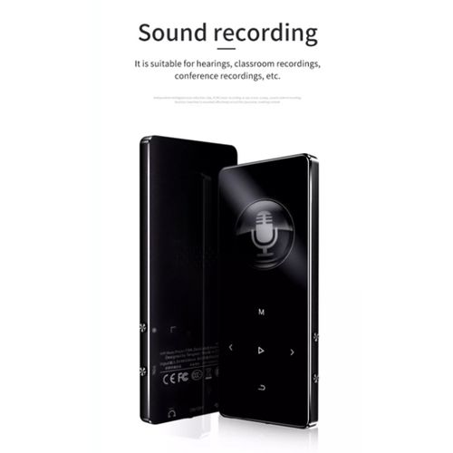 IQQ X3 8GB bluetooth 4.2 MP3 MP4 Player with Loudspeaker External Sound FM Radio Recording Silver
